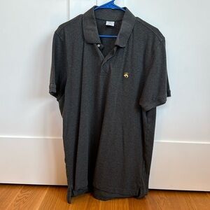 Vintage Brooks Brothers Dark Grey Preppy Tennis Prep Men’s Slim Fit Polo